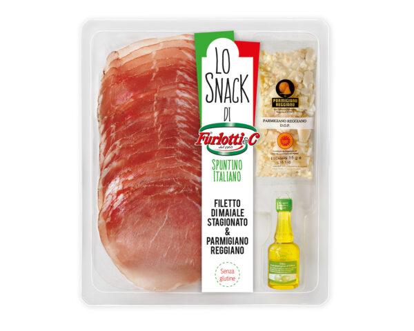 Gekruide varkensfilet en parmezaanschilfers - 10x100g