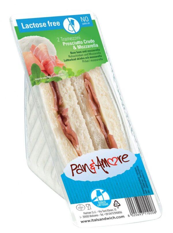 sandes de presunto e mozzarella sem lactose - 6x135g