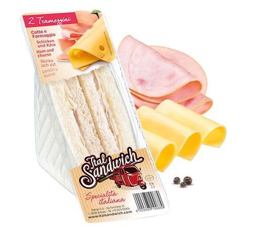 Doppelsandwich mit Schinken und Käse - 6x150g