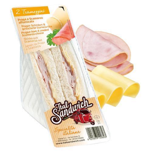 Doppeltramezzino mit Prager Schinken und Provola-Käse - 6x150g