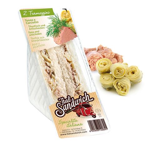 duplo atuns e alcachofras tramezzino - 6x150g