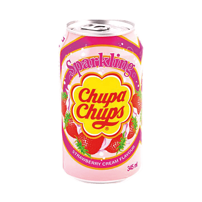 Chupa Chups Erdbeere und Sahne - 24x34,5cl.
