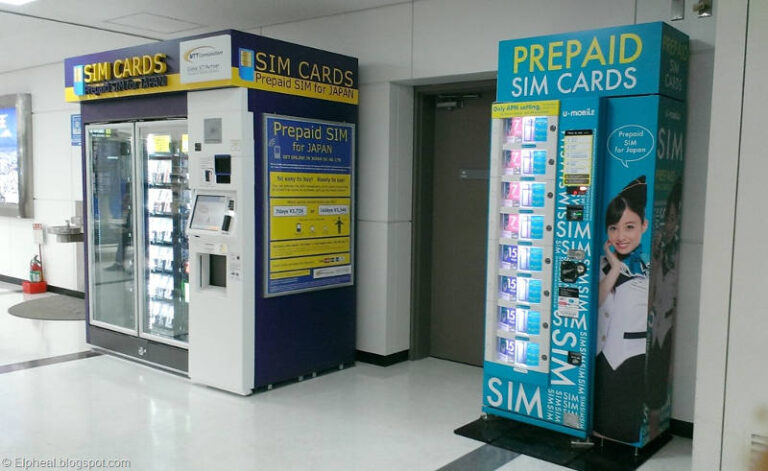 NTT Communications a installé un distributeur automatique de cartes SIM prépayées à l'aéroport international Narita de Tokyo.